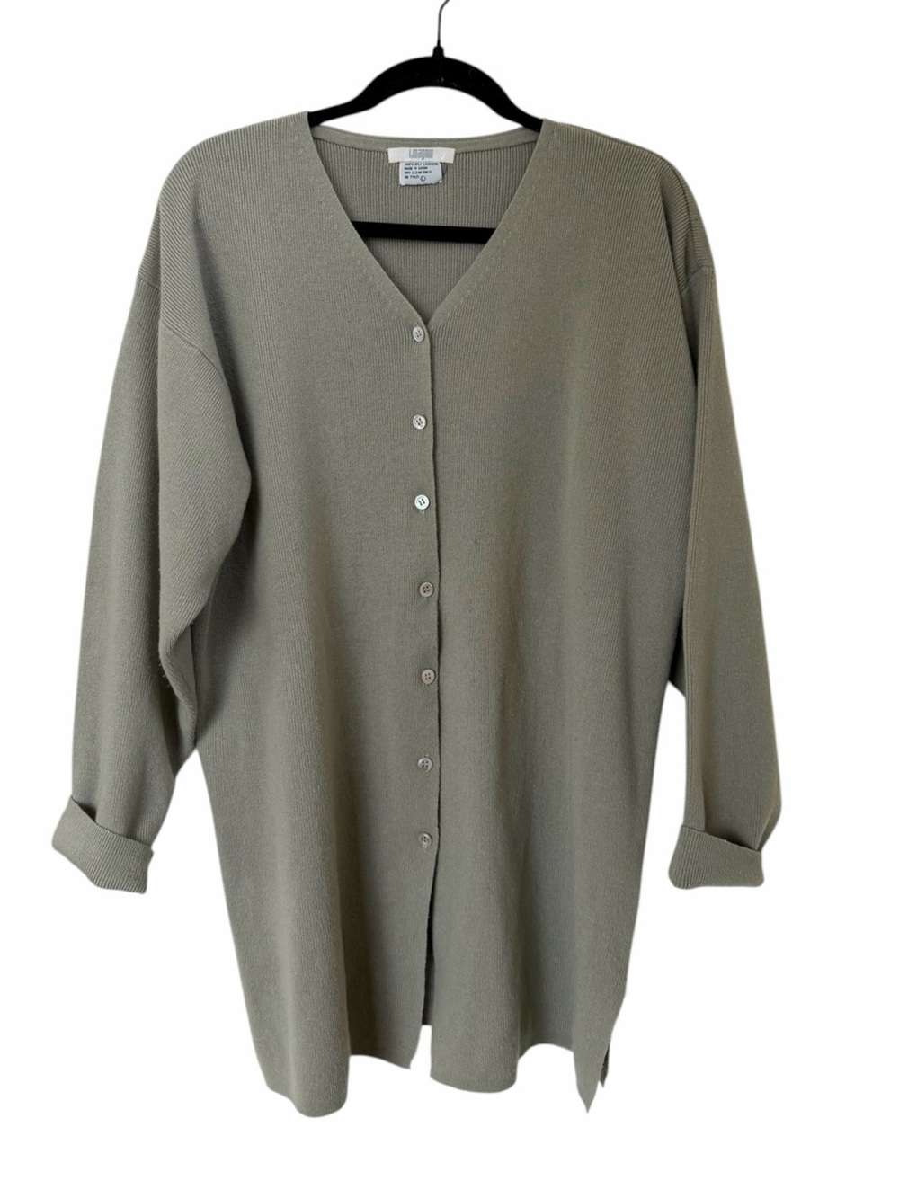 Vintage I.magnin Cashmere V-Neck Button Front Cardigan